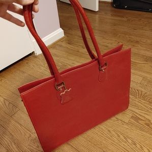Gorgeous red leather work/laptop bag